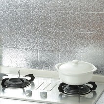 접착식 알루미늄 주방 시트지 기름때방지 타일 가스레인지 싱크대 방수시트지 붙이는 불에강한 부엌시트지, 주방시트지 큐브 60cmX5m 3개