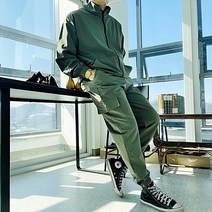 봄여름 스판 바람막이 윈드집업 카고조거팬츠 데일리 트레이닝세트 3color
