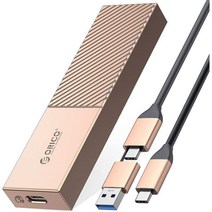 ION NVMe 엔클로저 알루미늄 USB CM.2 SSD 엔클로저 리더 USB 3.2/3.1gen 210GBpsNVMe MKey 외장 M2 어댑터 지원 UASP 트림 스마트NVMe, 10Gbps-Golden