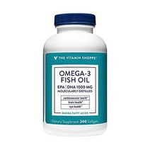 비타민Shoppe오메가 3 오메가 쓰리FishOil1000MGEPA300mgDHA200mgPurityAssuredMolecularlyDistilledtoCardiovascularB, 240개(1팩)