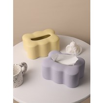 웨이비키드 마카롱 도자기 티슈케이스 각티슈 센스있는 집들이선물, 밀키 화이트