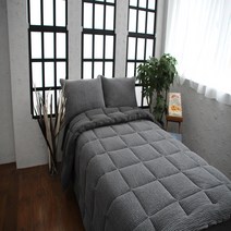 이브리다 순면 모달 와플 차렵이불 다크그레이 SS