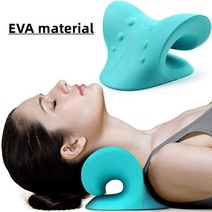 쿠션 인테리어 장식 Neck Shoulder Cervical Spine Stretcher Muscle Relaxer For Pain Relief Chiropractic Tract, 05 Green EVA