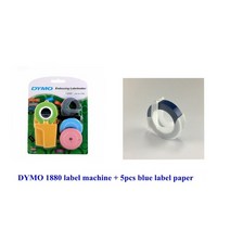 라벨 기계 dymo 1880 가정용 수동 코딩 기계 타자기 diy 조각 기계 범프 3d 라벨 프린터, 03 blue label paper