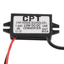 차량용 캐패시터 캐퍼시터 전압안정기 Dc 750 v 5 2a usb 여성 스텝 다운 컨버터 레귤레이터 저전압 보호 기능이있는 과부하 방수, 한개옵션0