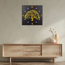 보석십자수 새해선물 개업선물 명화 황금재물나무 시계 40x40cm (액자 건전지 별도구입 상품입니다)돈들어오는그림 인테리어 집들이선물 국산정품, 04.관액자_브라운