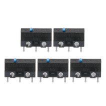 5pcs huano microswitch 화이트 블루 핑크 옐로우 닷 마우스 마이크로 스위치 실버 합금 접점 평생 1 천만, 파란색