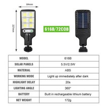 도로표시등 도로표지병 태양광 쏠라 LED 안전유도등 반사체 도로 600w cob 태양열 조명 야외 태양열 전원 램프 햇빛 벽 빛 pir 모션 센서 방수 가로등 정원 장식, 푸른