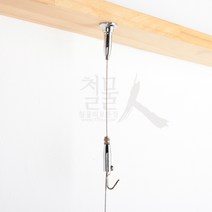 철물인 와이어 액자걸이 (천장설치 - 레일없이 사용), 01. 천장피스 (일반 소) - 실버, 1개