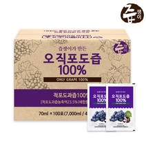 즙쟁이 포도즙 100% 100포 실속형, 1세트, 70ml
