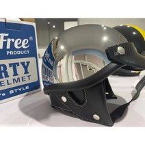 BornFree 60s 본프리 비틀 쇼티 폴리스 헬멧 레트로 클래식바이크 베스파 할리, 크롬 ABS 버전