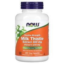 나우푸드 더블 스트렝스 실리마린 밀크시슬 밀크씨슬 300mg 베지 50캡슐 플라보노이드, 300 mg, 50개