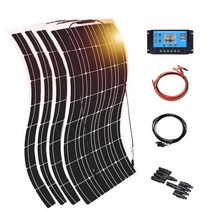 태양 전지 패널 12V 키트 완료 300W 유연한 단결정 태양열 자동차 5V 핸드폰 배터리 충전기 골프 카트 투어링 캠핑카 695613, 600w white kit 695613