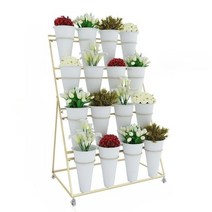 꽃화분 꽃집 진열대 거리채 선반 철제 화분대 다이, F.3x4 골드 선반 블랙 통