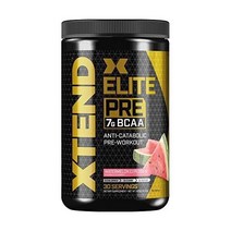125990 Scivation XTEND Elite Pre BCAA 분말 항이화 작용 전 운동 음료 분지쇄 아미노산 BCAA 포함 30인분 수박 폭발 (1팩) 14.286온스