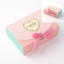 리본 선물상자 10p세트 16.5x11.5cm 핑크 소형박스 답례품박스 선물상자도매 답례떡상자 이벤트선물상자 선물포장상