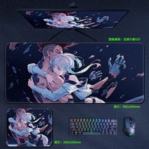 사이버펑크 엣지러너 마우스 장패드 게이밍 캐릭터 일러스트 롱 패드, 900x400mm, 3mm, Y