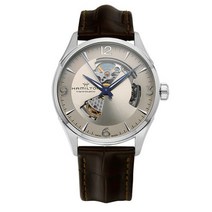 해밀턴 HAMILTON H32705521 재즈마스터 Jazzmaster 오픈하트 남성용 가죽시계 42mm