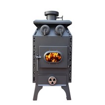 튼튼한 주물화목난로 고구마통 대형화목난로 하우스 공장 가정용 고급형 안전망부착 40평형