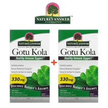(1+1) 네이쳐스앤서 고투콜라 병풀 추출물 센텔라 아시아티카 330mg 비건 60 베지캡슐 2팩