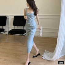 가바바 여성 나시 원피스 청순한 데일리룩 심플 스퀘어넥 나시 롱원피스 G51987