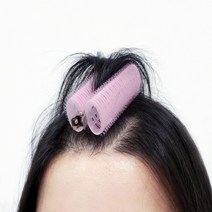 셀프 뿌리볼륨 집게 구르뽕 롤 앞머리 모류교정 구루뿌 뽕 구루퍼, 소형, 핑크, 1개