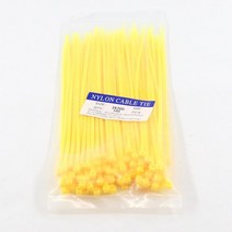 테라스가림막 담벼락 휀스 울타리 어닝 3x200mm 플라스틱 자동 잠금 나일론 케이블 타이 로프 발코니 고정, 06 Yellow_01 30Pcs