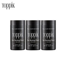토픽 TOPPIK 3g x 3개 천연 양모 케라틴 흑채 증모제 펌프별매, 1개, 토픽 3g x 3개 어두운갈색