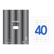 한국폼텍 LS-3102 바코드용 라벨지 40칸 100매 LS3102