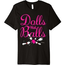 볼링유니폼 볼링티셔츠 볼링티 공이 달린 인형 여성용 볼링 팀 이름 매칭 블랙. Small