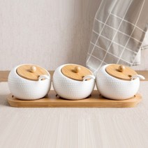 오일병추천 이케아오일병 이케아양념통 통후추그라인더 세라믹 조미료 냄비 주방 용품 상자 가정용 조합 주방 용품 병 기름 소금 냄비 대나무 기본 향신료 항아리, 3pc