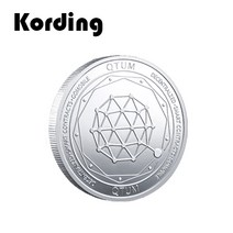코딩 KD-91 가상화폐 기념주화 비트코인 이더리움 리플 도지코인 동전, 14. 퀀텀, 실버