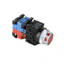 건흥전기 1A1B 조광 누름버튼 보호형 LED 램프 푸쉬온 스위치 12V AC DC 25mm KBL25MP-L2C11, 화이트 [KBL25MP-L2CW11]
