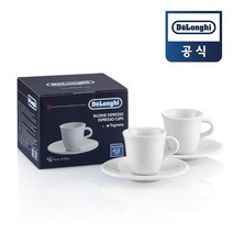 [국내공식인증판매점] 드롱기 에스프레소 포설린 컵세트(70ml x 2ea), 포설린 컵SET(70ml x 2ea)