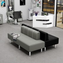 등받이소파 병원 쉼터 대기실 깔끔함 로비용 업소용, 150 파란색 등받이는 3명