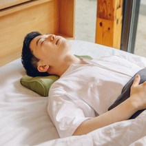(기본형 짧은사이즈) 온수움 바른 경추베개 일자목 거북목 단단한 낮은, 연회색