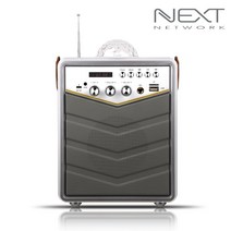 넥스트 NEXT-BT30AMP 블루투스 휴대용 앰프 스피커 노래방 마이크 라디오 미러볼, 단일