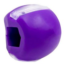 Jaw Exerciser Jawline Bite Chew Ball 슬림 페이스 셰이퍼 피트니스 넥 톤 근육 트레이너 라인 리프트 실리카 젤, [03] 보라색