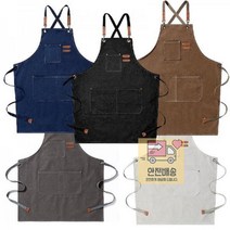 내구성_강한_캔버스_빈티지_앞치마_카페_주방_공방 8D25, 3포켓 캔버스앞치마(브라운), 3포켓 캔버스앞치마(브라운)