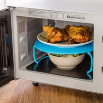 주방 전자레인지 오븐 2단 용기 선반 받침대 RD-10202, 블루