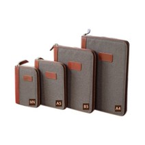 [옥스포드] 통가죽 다파우치 지퍼 다이어리, 다크그레이