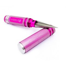 DIY 펀처 0-14mm 금속 강철 구멍 톱 리머 커터 오프너 드릴링 오프닝 도구 RC 자동차 확장 드라이버, 04 Pink