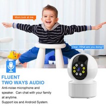 360카메라 360도 VR CCTV 3D 촬영 2MP 1080P PT 카메라 적외선 야간 투시경 2.4G WiFi 무선 감시 양방향 오디오 360 도 회전 베이비 모니터, With 32GB 2_EU 플러그