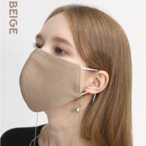 [국산]미즈스토리 크리스탈 면 빨아쓰는 항균 마스크/ 끈조절 가능한 마스크 /대형마스크/재사용마스크/ 패션마스크, 크리스탈 베이지, 1개