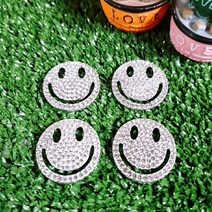 큐빅 스마일 골프볼마커 티꽂이 볼마크 자석클립, C-2.양면 햇클립-스카이블루