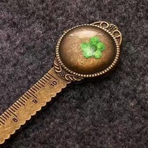 북링 북집게 북다트 독서링크리에이티브 레트로 청동 라운드 북마크 10cm 눈금자 빈티지 금속 다채로운 꽃, 15 15