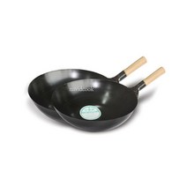 3107-북경후라이팬(나무손)8종 택1(270mm~480mm)/나무자루/철중식팬/중화팬/중국집용/업소용/환진북경팬, 480x138