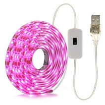조립식비닐하우스 식물에 대 한 usb phytolamps 5 v led 성장 빛 스트립 2835 칩 05m 1m 2m 수경 온실 묘목 성장을위한 phyto 테이프를 주도, Hand Sweep Switch+2M+Waterproo