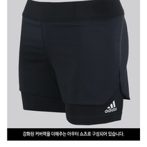 (정품)아디다스 여자 반바지-여성 쇼트-알파스킨 투인원 쇼트(FJ7130)20년 신상품 RUN 반바지