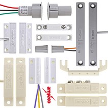 자석스위치 암세코 마그네틱 센서 에어커튼 스위치 창문 도어 문열림 방범 스위치 센서 AMSECO Potter Magnetic Contacts Switch, AMS-39NO, 1개